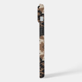 Etnische stammodderdoek zwart en bruin iPhone hoesje (Linkerkant)