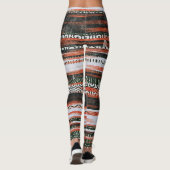 Etnische stamstrepen: tapijtontwerp. leggings (Achterkant)