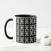 Etnische stijl Zwart-wit Kilim Patroon