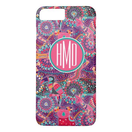 Etnische stijldieren | Monogram Case-Mate iPhone Case (Achterkant)