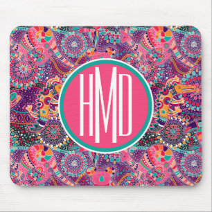 Etnische stijldieren Monogram Muismat
