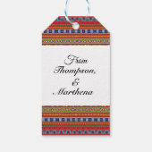 Etnische streeppatronen Cadeau Labels Cadeaulabel (Achterkant)