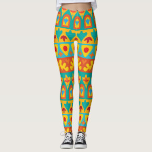 Etnische tuin naadloze achtergrond leggings