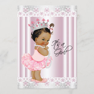 Etnische Tutu Ballerina Parels en Kant Baby Shower Kaart