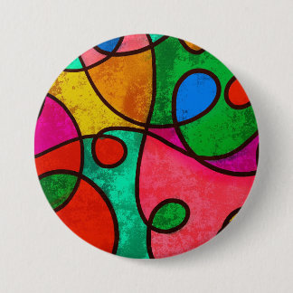 Etnische, uit stamhoofden bestaande, multi-gekleur ronde button 7,6 cm