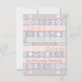 Etnische uitnodiging van de 20e verjaardag van de 