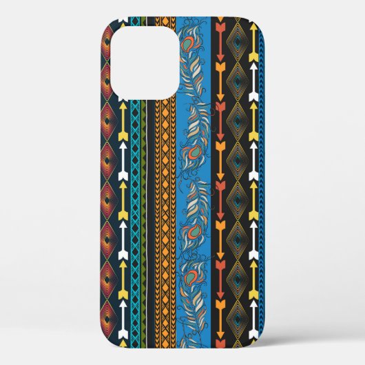 Etnische veren: borduurwerk Boho Chic Case-Mate iPhone Case (Achterkant)
