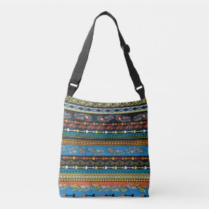 Etnische veren: borduurwerk Boho Chic Crossbody Tas
