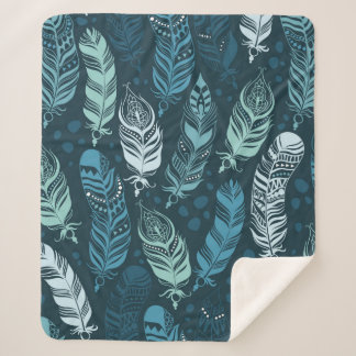 Etnische veren naadloos patroon sherpa deken