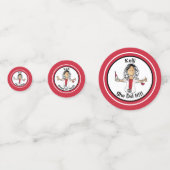 Etnische Verpleegster Cartoon Afstuderen Rode Part Confetti (Voorkanten)