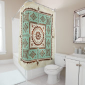 Etnische versiering douchegordijn (In situ)