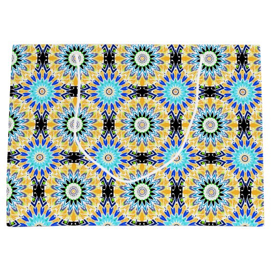 Etnische versiering groot cadeauzakje (Voorkant)