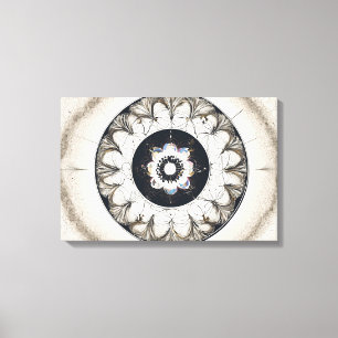 Etnische vormen Moderne Kleurrijke Verpakte Kunst Canvas Afdruk