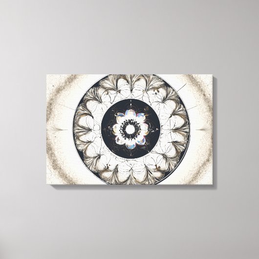 Etnische vormen Moderne Kleurrijke Verpakte Kunst Canvas Afdruk (Voorkant)