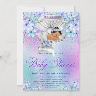 Etnische Zeemeermin Schelp Baby Shower Uitnodiging
