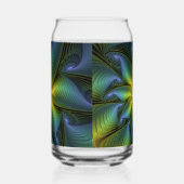 Etoile Abstraite, Bleu brillant Vert Or Fractal Ar (Gauche)