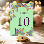 Étoile bat mitzvah de David Numéro de table<br><div class="desc">Bar Mitzvah and Bat Mitzvah invitation sets design by Umua. Printed and shipped by Zazzle or its partenaires.</div>
