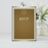 Étoile blanche de David Bar Mitzvah RSVP (Debout devant)