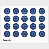 Étoile bleue de David Stickers (Feuille)