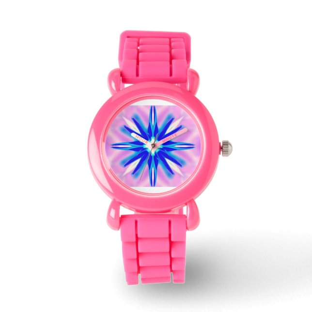 étoile bleue sur montre rose (Recto)