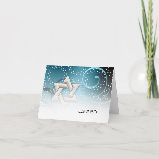 Etoile bleue turquoise du Merci David et Crystals (Devant)