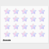 Étoile Boules Pastel sur Sticker Rose Star (Feuille)