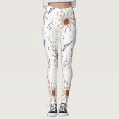 Étoile céleste Florale Thème Leggings (Devant)