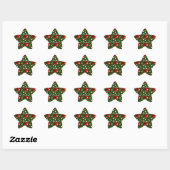 Étoile Christmas Pattern 8 - Sticker (Feuille)