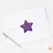 Étoile Classe d'or violet de 2017 Sticker de graduation (Enveloppe)