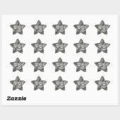 Étoile Coeurs customisés sur Sequins Star Sticker (Feuille)
