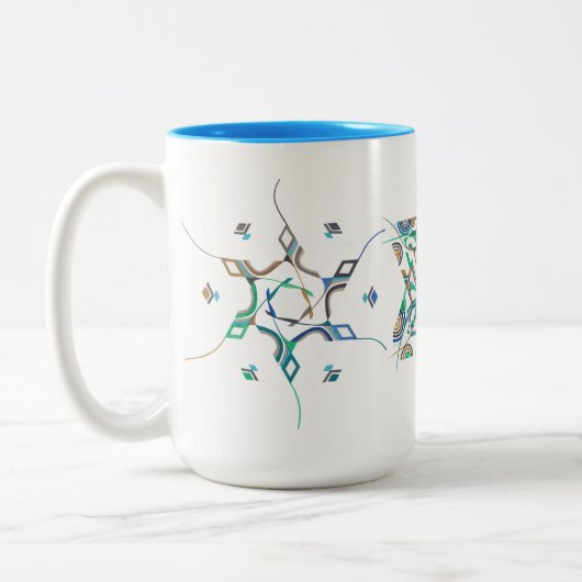 Étoile complexe de David Brush-Pen Art Mug (Gauche)