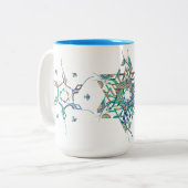 Étoile complexe de David Brush-Pen Art Mug (Devant gauche)