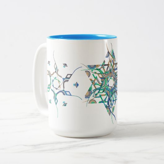 Étoile complexe de David Brush-Pen Art Mug (Devant gauche)