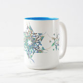 Étoile complexe de David Brush-Pen Art Mug (Devant droit)