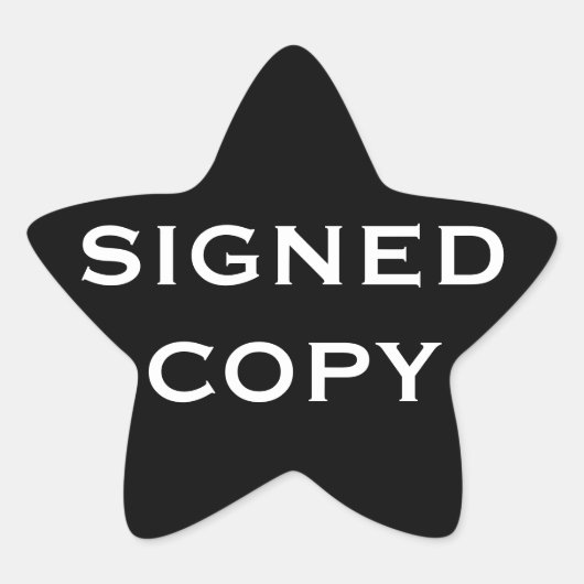Étoile COPIE SIGNÉE Sticker Star Formé (Devant)