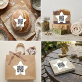 Étoile Custom QR Code Star Shaped Sticker 