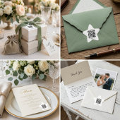 Étoile Custom QR Code Star Shaped Wedding Sticker