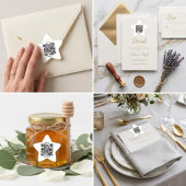 Étoile Custom QR Code Star Shaped Wedding Sticker