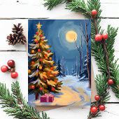 Étoile d'arbre de Noël Joyeux Noël Carte de vacanc