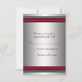 Étoile de David Bar Mitzvah RSVP noir rouge (Dos)