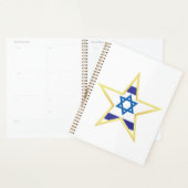 Étoile de David Drapeau Israélien avec Bordure Dor (Devant avec enveloppe)