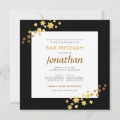 Etoile de David Elegant Bar Mitzvah Invitation (Dos)