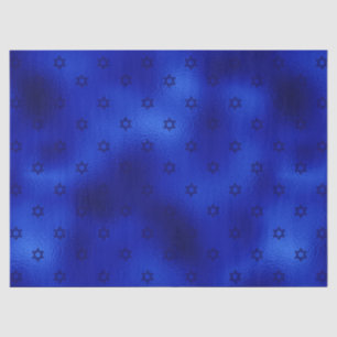 Étoile de David en papier de soie bleu royal pour