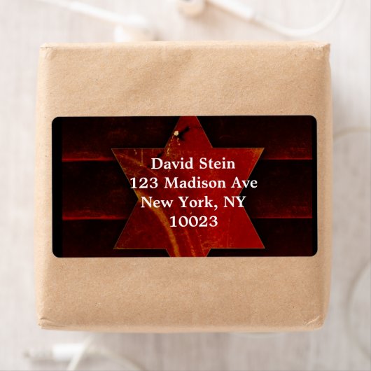 Étoile de David étiquette (En situation)