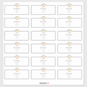 Étoile de David Étiquette de adresse invité (Feuille)