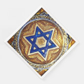 Étoile de David, serviettes en papier de déjeuner  (Coin)