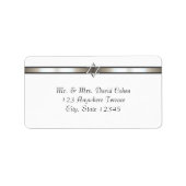 Étoile de David White Étiquette de adresse (Devant)