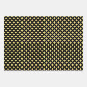 Étoile de diamant sur papier d'emballage noir, rou (Devant 2)