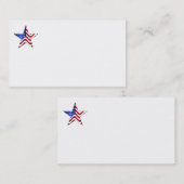 Étoile de drapeau américain Cartes de visite (Devant / Derrière)