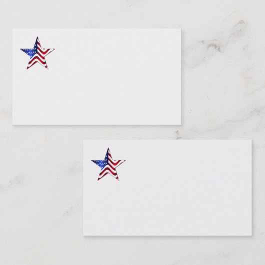 Étoile de drapeau américain Cartes de visite (Devant / Derrière)